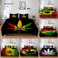 zeimon maple leaf bedding set 23 pcs colourful duvet cover set home textiles 90x190 240x220 singletwindoublefullqueen size
