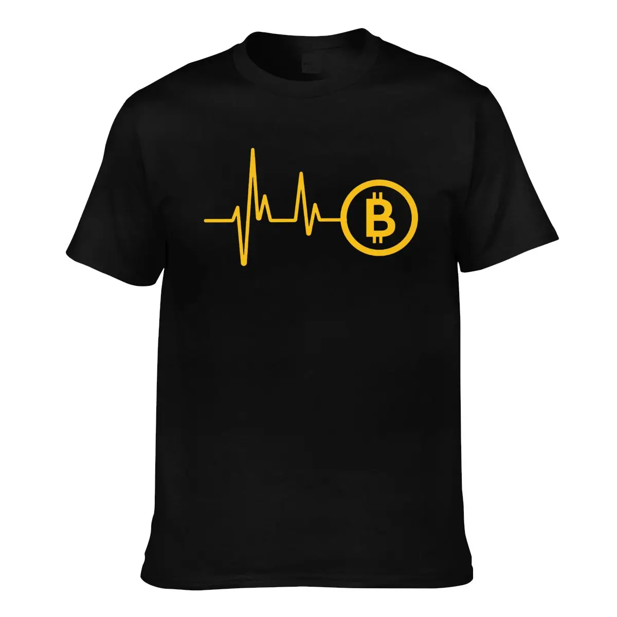

Bitcoin Heartbeat T Shirt Coin Oversized Cute T-Shirt Graphic 100 Cotton Tshirt Mens