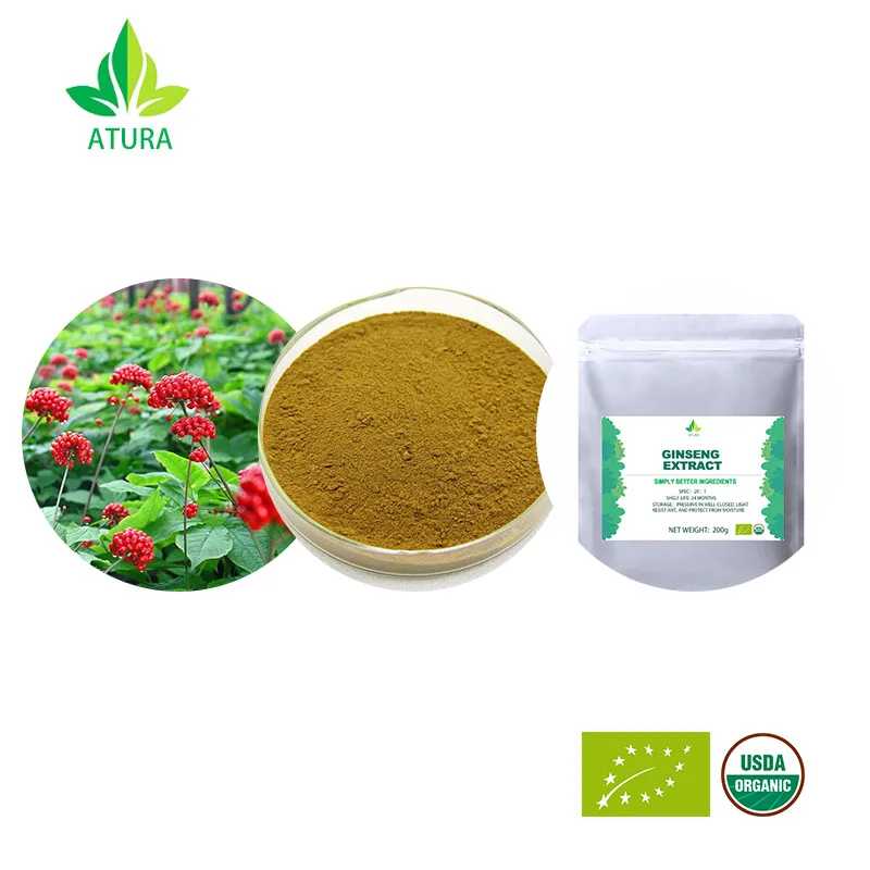 Порошок женьшеня Китайский Натуральный корня дикого белого органический
