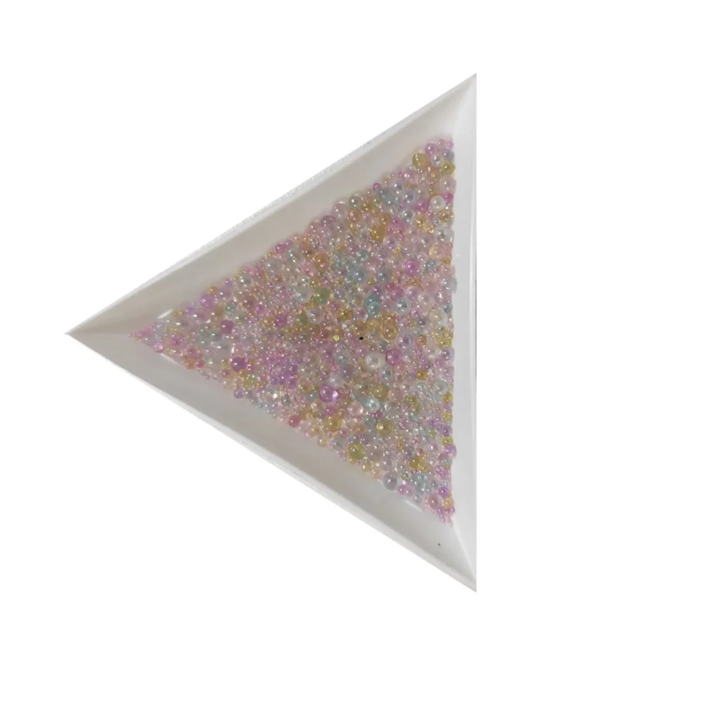 Стеклянные микробусины для ногтей 5 цветов прозрачная симфония сделай сам