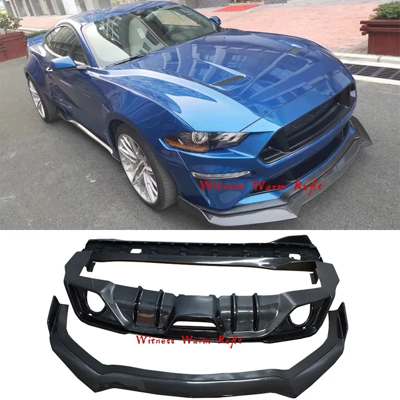 Углеродное волокно передний разветвитель задний бампер диффузор спойлер