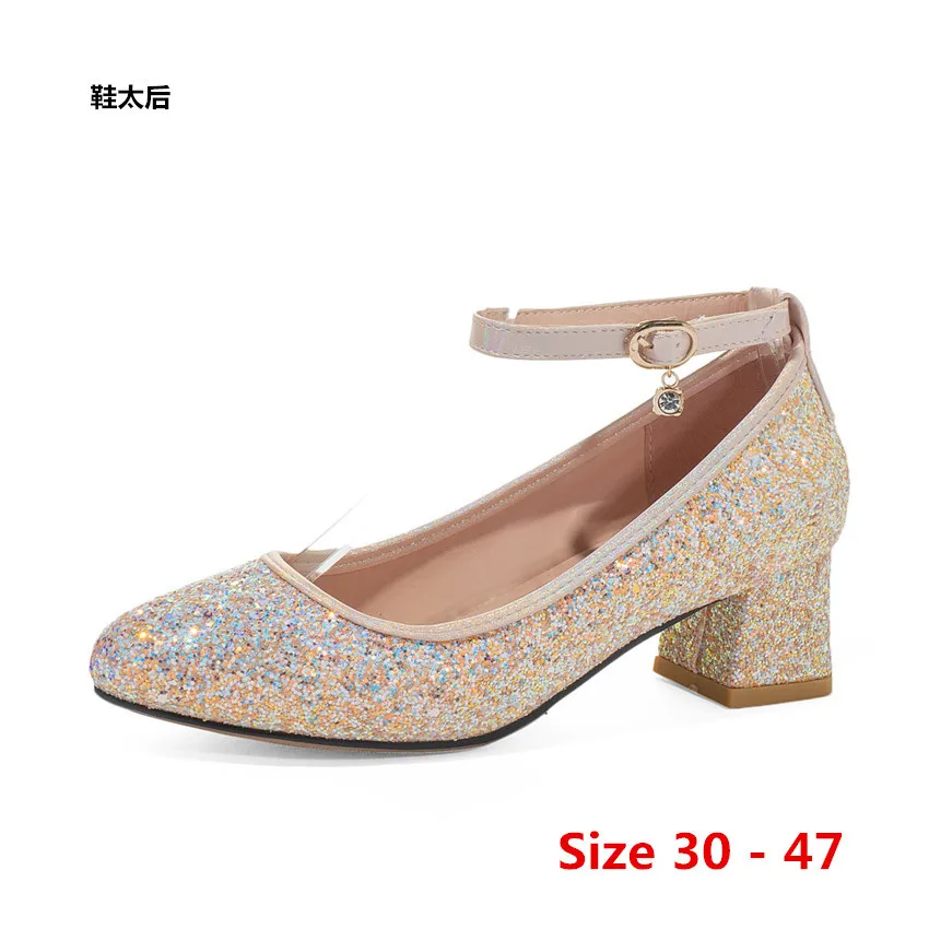 

Туфли-лодочки женские на среднем каблуке, пикантные, на шпильке, Свадебная обувь для вечеринки, большие размеры 30 - 47