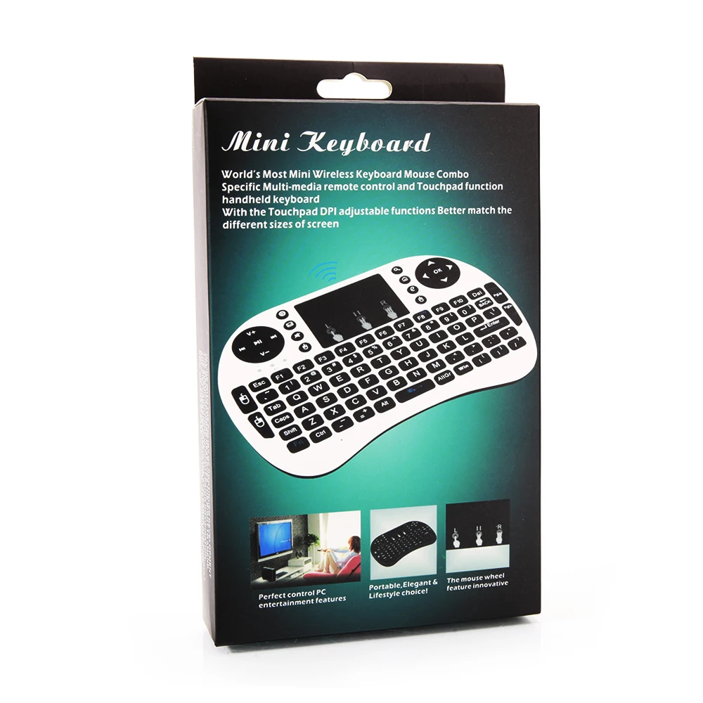 

i8 Mini 2.4GHz Wireless Keyboard with Touchpad Black