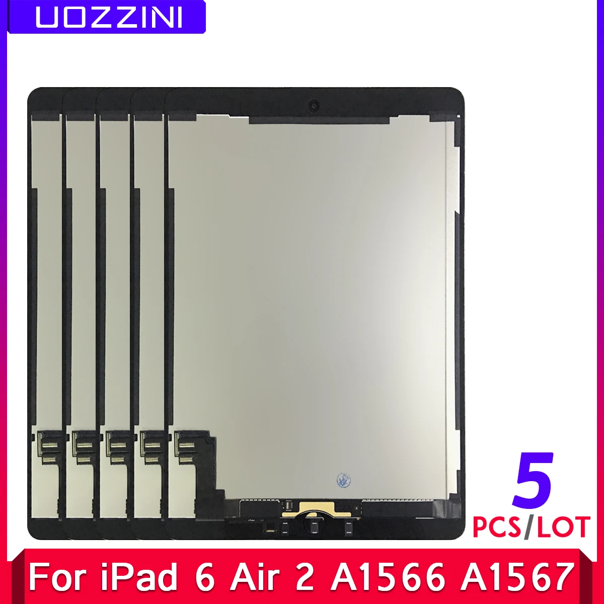 5 шт./лот 100% AAA + класс ЖК дисплей для Apple iPad 6 Air 2 A1567 A1566 сенсорный экран дигитайзер в