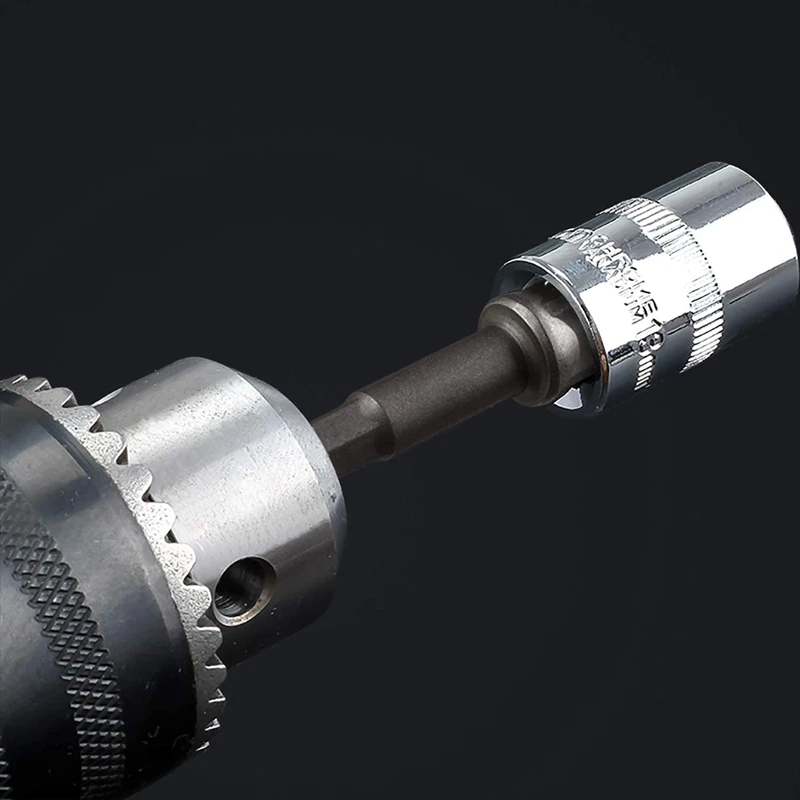 

GTBL 6 Pack 3/8 Inch(10mm) Square Socket Adapter Bit Set, Impact Driver Power Bits for Automotive DIY-1/4 Hex Shank