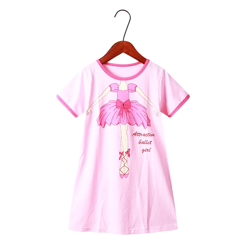 Хлопковое платье для девочек летние детские платья с рукавами милая детская