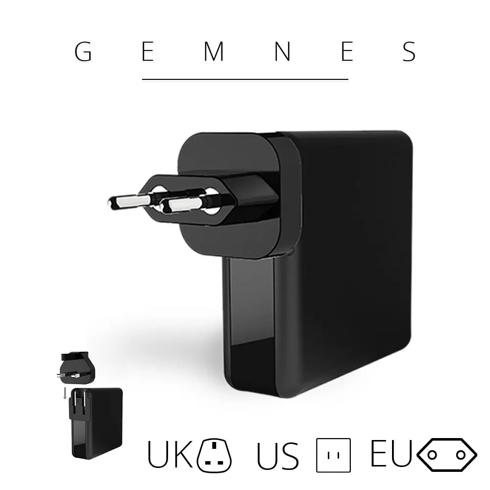 61 Вт usb type C универсальное быстрое зарядное устройство Quick Charge 3,0 Для Macbook Pro Air hp lenovo Asus Xiaomi huawei iPhone mate телефон ноутбук - Тип штекера: 1 type c 3 in 1 Plug