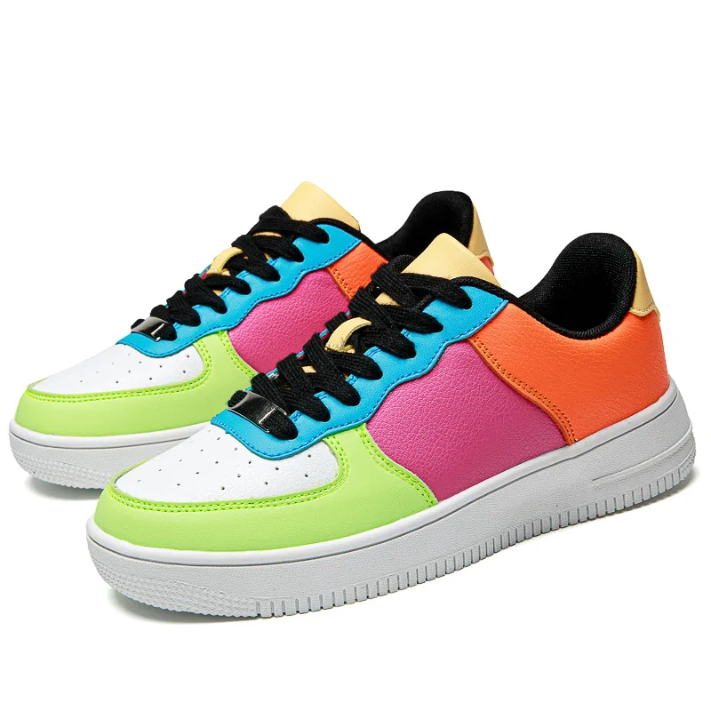 

2021 Women Casual Shoes Autumn New Women's Shoes Platform White Sneakers Breathable Skateboard Shoes Lace-Up Woman Sneaker