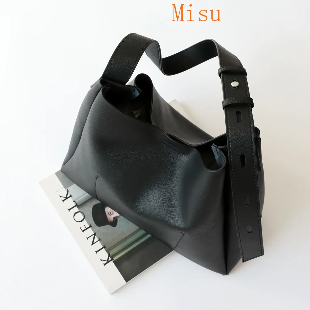 

2020 Casual All-match Commuter Bucket Bag Large Capacity Autumn Shoulder Bag 2020 New Cross Body Soft Leather Women Bag Large