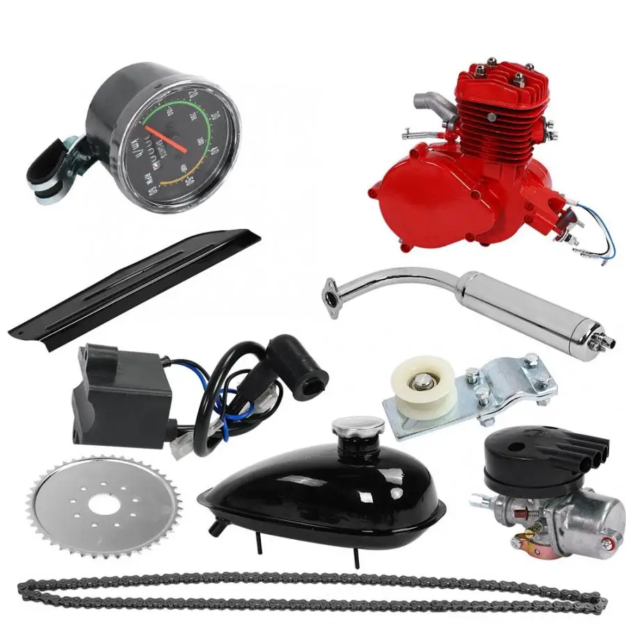 80CC велосипед моторизованный 2 х тактный цикл бензин газ комплект моторного