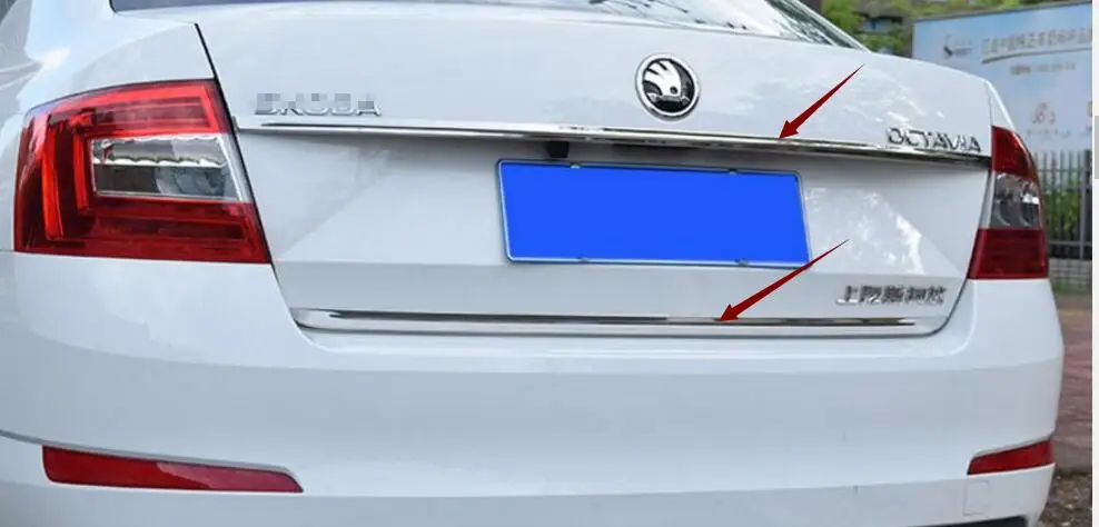 Высококачественная крышка багажника из нержавеющей стали для Skoda Octavia MK3 A7 2015 2016