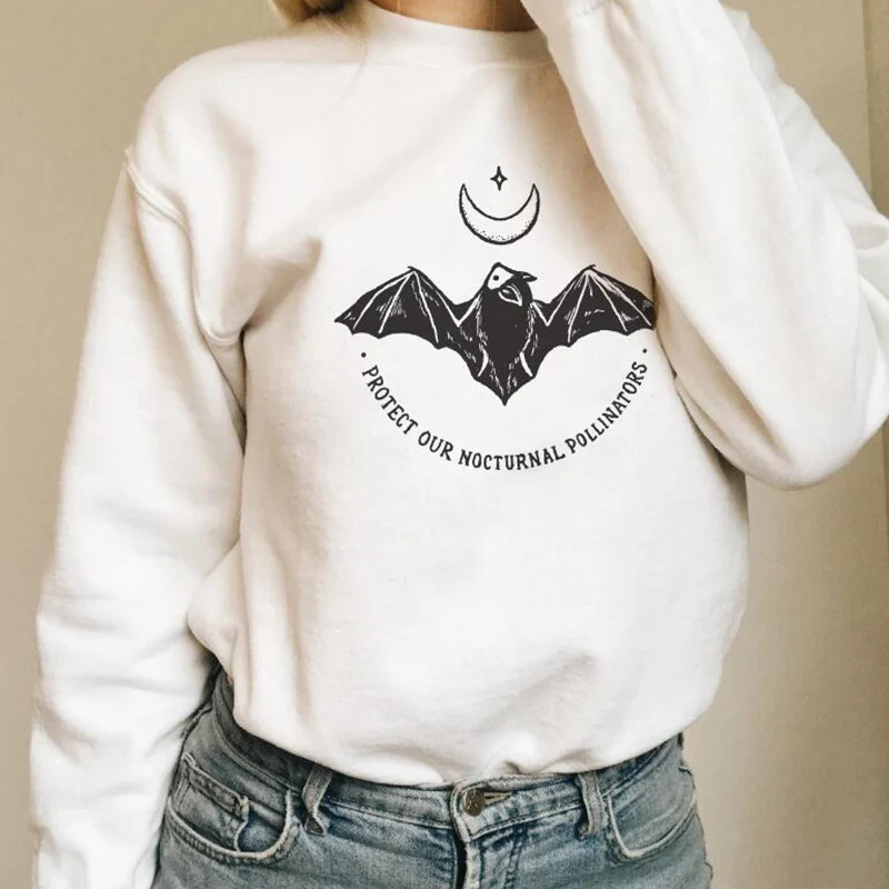 Для защиты нашей ночной опылителей Толстовка уличная летучих мышей слоган