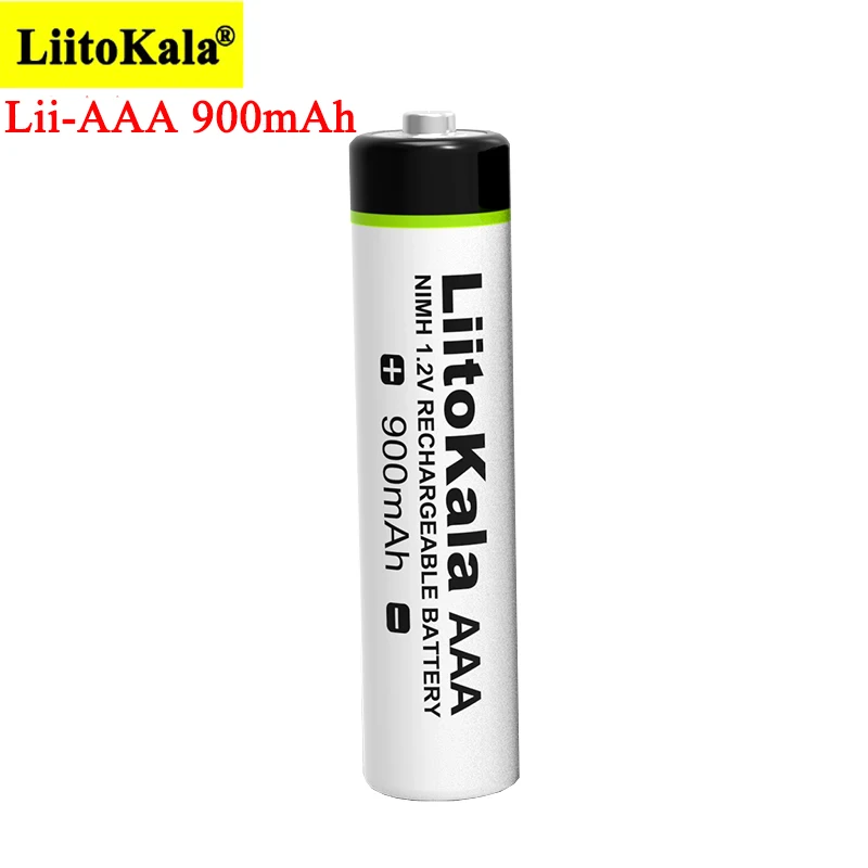 LiitoKala оригинальный AAA 900 мАч NiMH аккумулятор 1 2 в перезаряжаемая батарея для