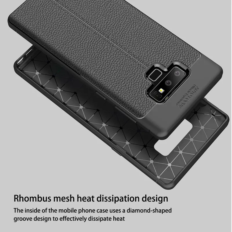 Soft Silicone Case For Samsung Note8 Note9 Note10plus Note20 A10 A20 A30 A50 Fashino Tpu Leather Lexture Anti-knock Back Cover | Мобильные