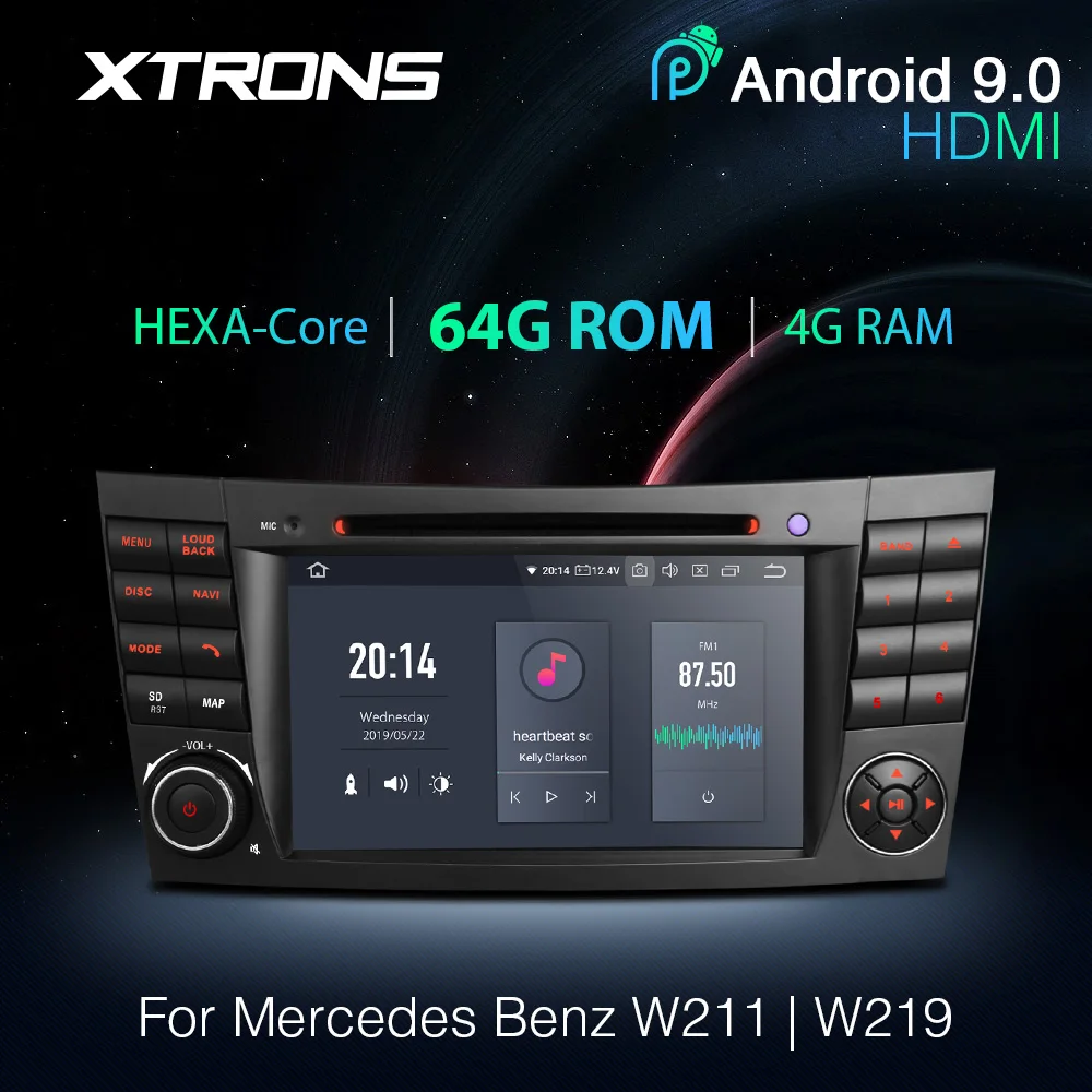 Автомобильный DVD плеер XTRONS PX5 радио с Android 9 0 GPS OBD для Mercedes Benz E Class W211 E200 E220 E240 E270 E280