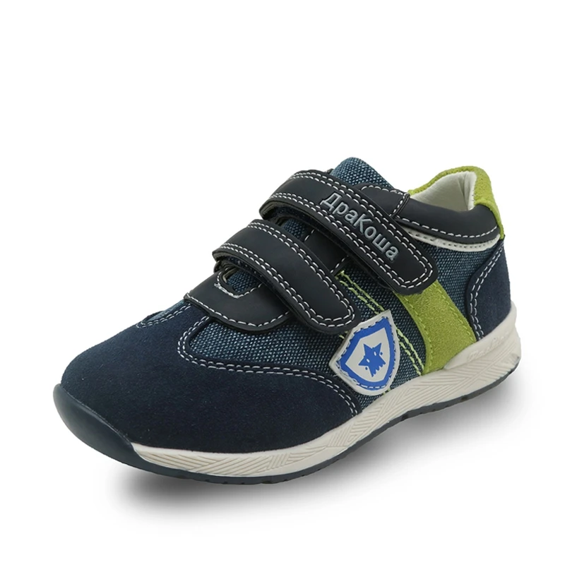 Дракоша НОВЫЕ Дышащие Детская Обувь Мальчики Бренда Дети PU Кожаные Кроссовки