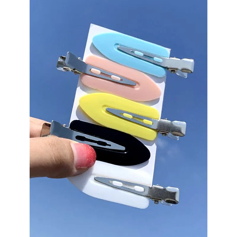 Бесшовные заколки для волос без изгиба следов зажимы складок макияжа укладки