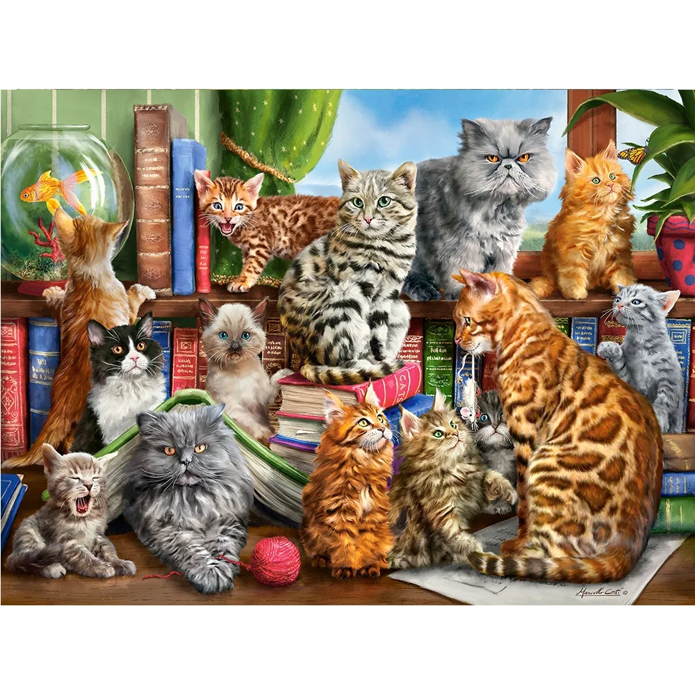 

DIY diamond painting cats group Kitten decor full dimaond embroidery cats kingdom kitten decor Triple diamond mosaic cats decor