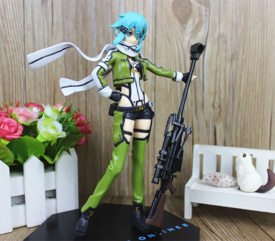 Японское аниме Sword Art Online Joint подвижная Синон Кирито асунаюки ПВХ фигурка игрушки украшения Коллекционная модель игрушки