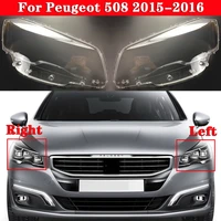 car front headlight cover for peugeot 508 2015 2016 headlamp lampshade lampcover head lamp light covers glass lens shell caps