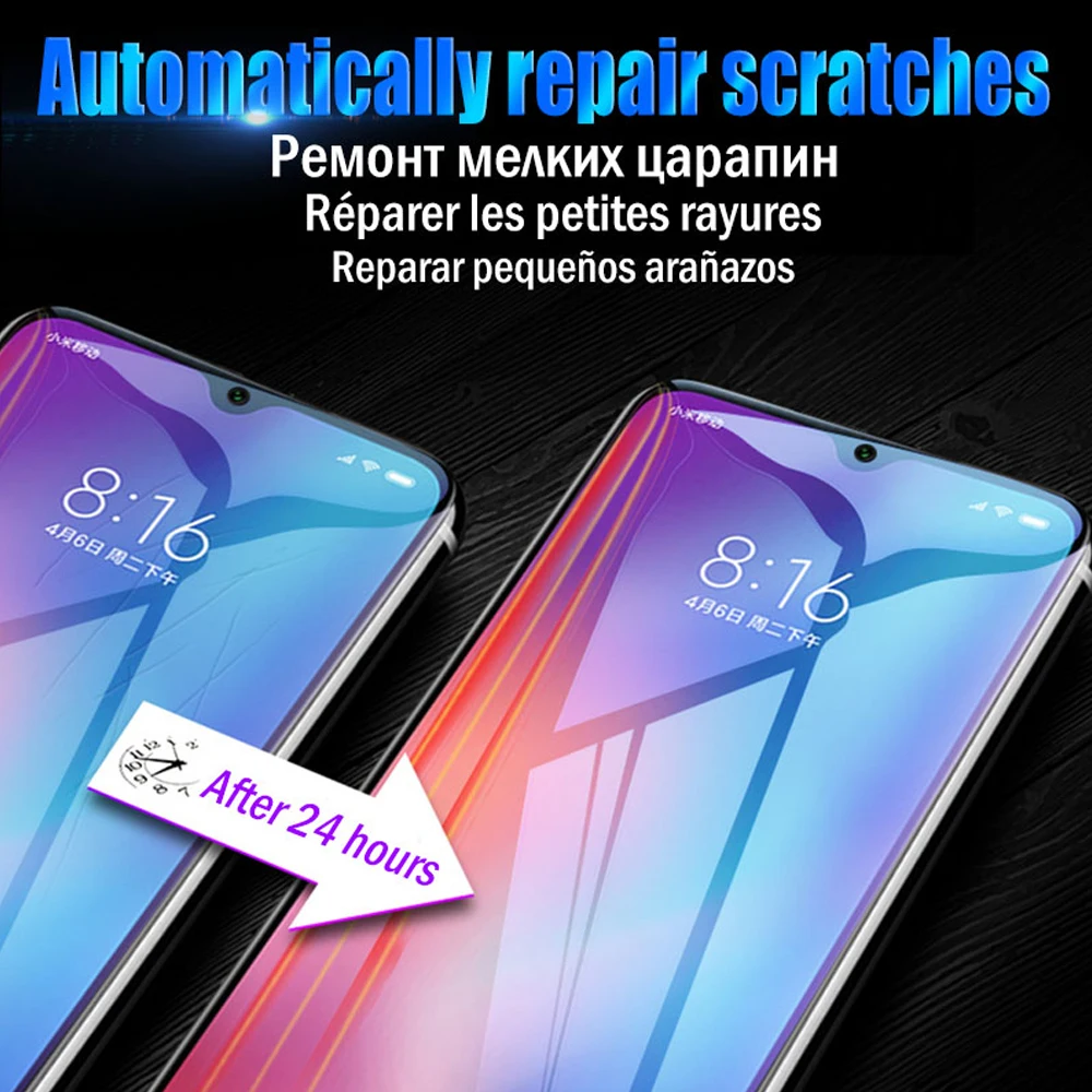 ZLNHIV чехол для xiaomi redmi note 9s 8t 8 7 6 pro Гидрогелевая пленка 8A 7A 6A Защитная экрана