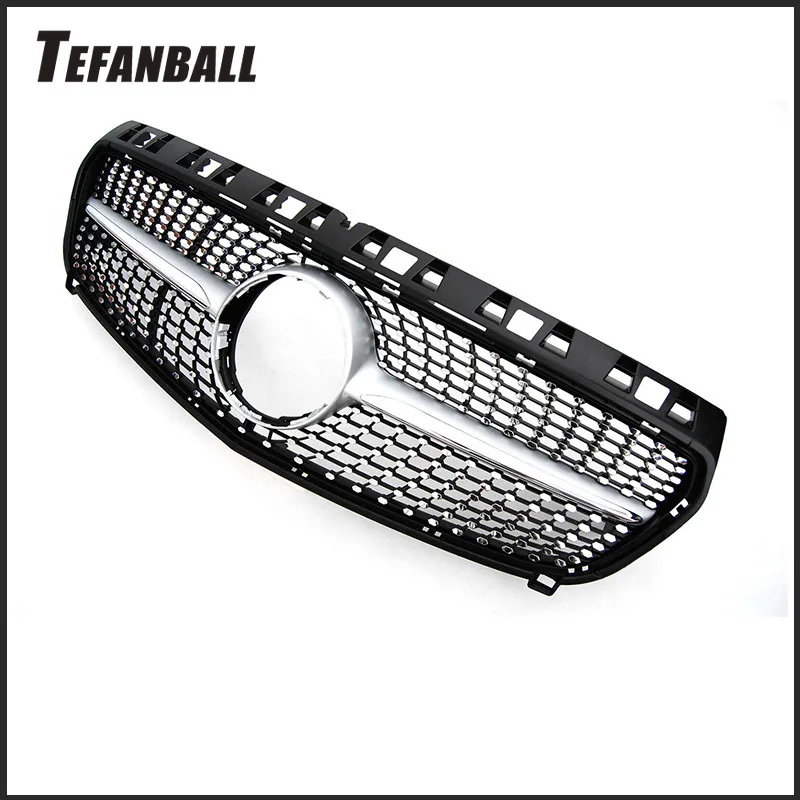 

Diamond Style Grill Mesh Chrome Silver Car Front Diamond Grille Grill For Mercedes Benz A-Class W176 2013-15 A180 A200