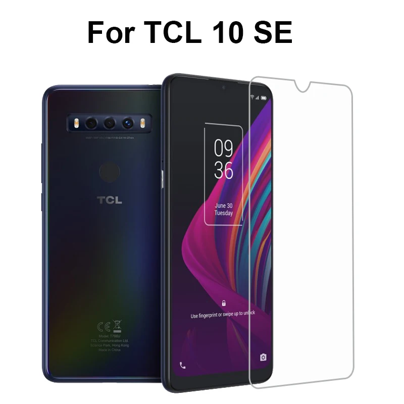 2PCS Tempered Glass For TCL 10 SE 100% Original Smartphone Screen Protector Film T766H T766J T766U Pelicula | Мобильные телефоны и