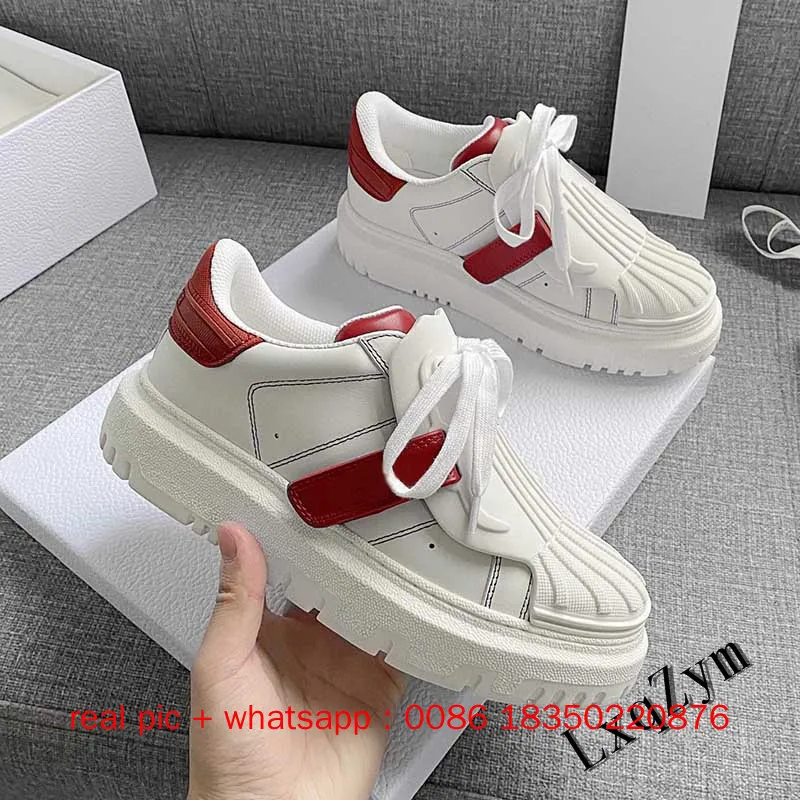 

Genuine Leather Thick Bottom Woman Shoes Casual Sneakers High Quality Flats Ladies Vulcanized Shoes Walking Shoes Zapatos Mujer