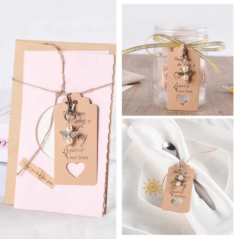 

30PCS Wedding Party Angel Keychain Ring Key Chain Baby Shower Favors Pendant Gifts Christmas Gifts