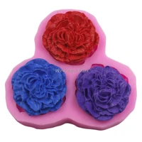 peony flower silicone molds cake decorating tools soap candy chocolate mould