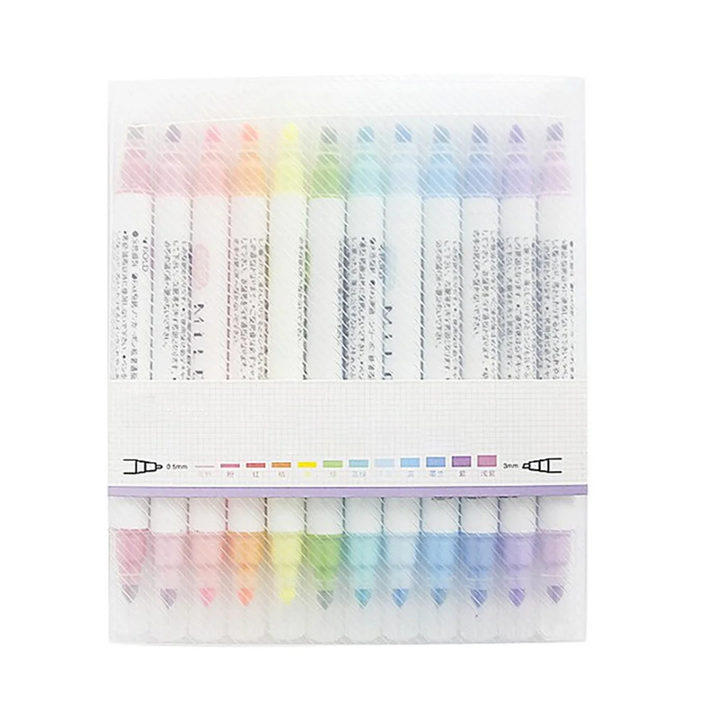 12 шт. школьный флуоресцентный пастельный офисный мягкий маркер для защиты глаз