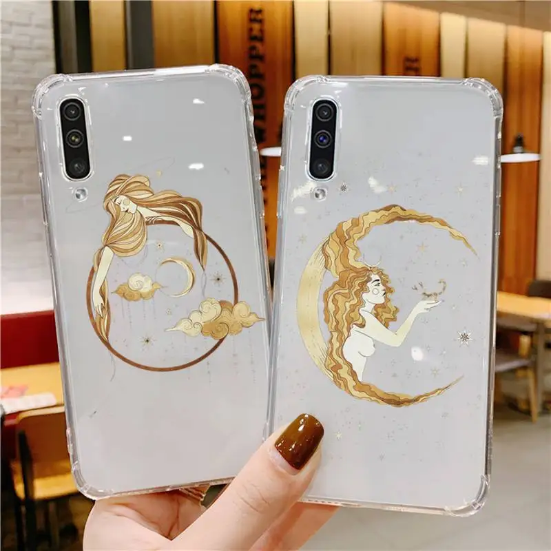 

Room of Magic Moon girl Phone Case Transparent For Samsung Galaxy A S 8 9 10 12 20 21 40 50 52 51 70 71 2019 fe 5g ultra plus