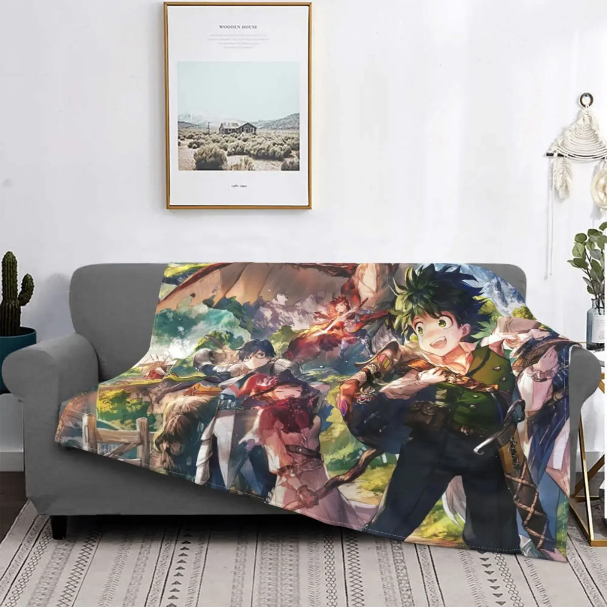 

My Hero Academia Blanket Velvet Textile Decor Boku No Anime Unisex Throw Blankets for Bedroom Car Bedspreads