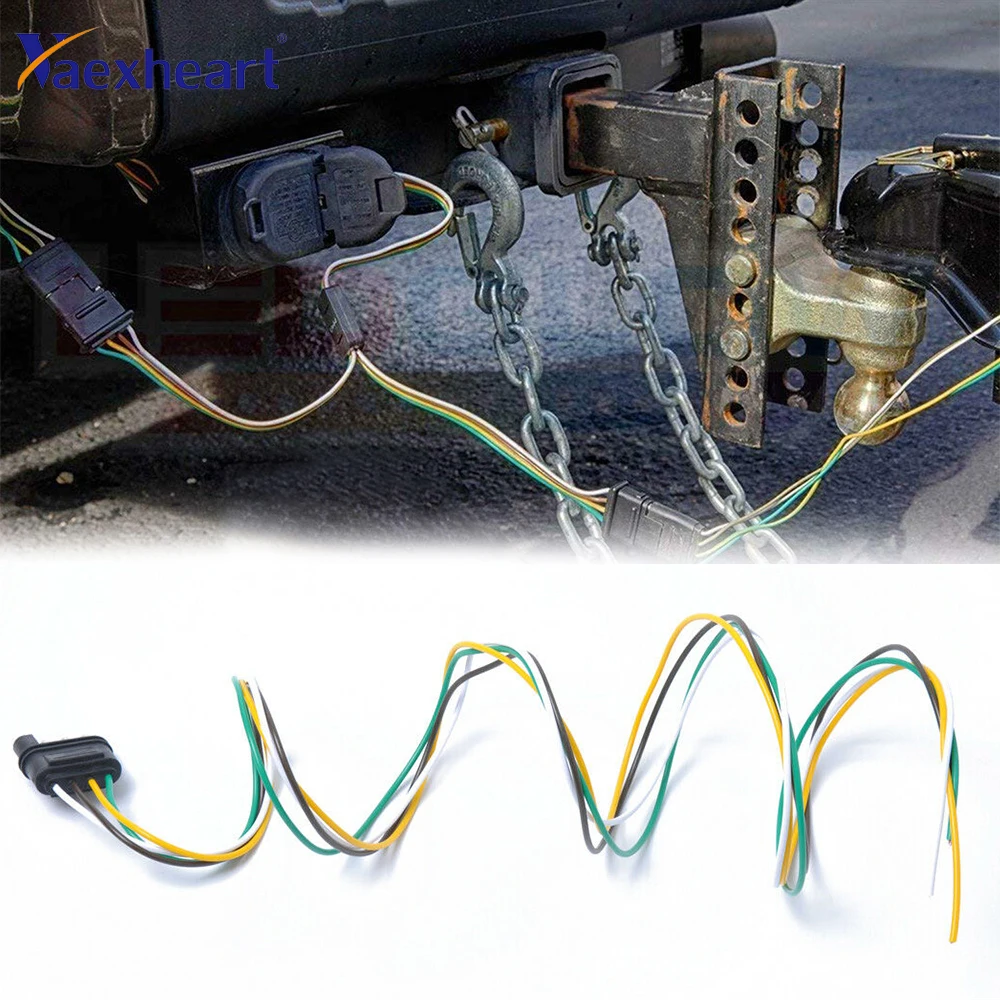 4-контактный штекер 3 фута для прицепа светильник длинитель жгута проводов 18 AWG