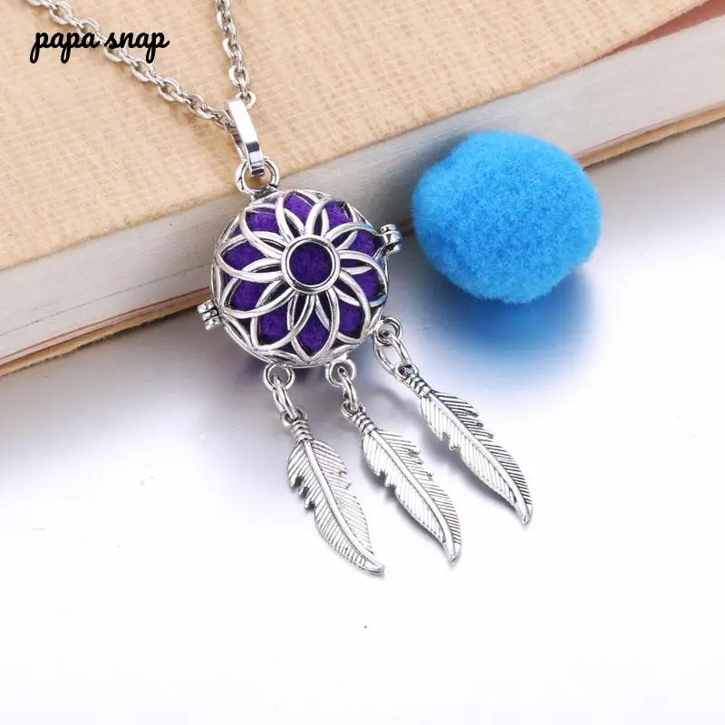 Кулон в виде медальона Aroma Open винтажный кулон перьев ароматерапевтическое