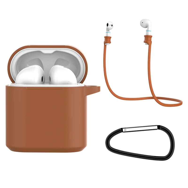 3 in 1 Coffee Чехол для наушников для huawei Honor FlyPods 3 в 1 силиконовый чехол для Fly Pods Pro защитный чехол s для Freebuds 2 Pro с карабином - Цвет: 3 in 1 Coffee