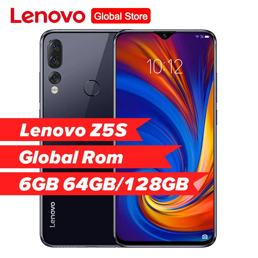 Глобальная ПЗУ lenovo Z5s Face ID 6 3 ''Android P Гб 64 Гб/128 ГБ Тройная задняя камера Snapdragon 710