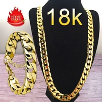 punk cuban chain gold necklace men 505560657075cm link curb chain long necklace for women fashion jewelry collier homme