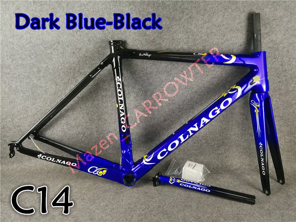 C14 18 цветов T1000 CARROWTER Colnago C60 карбоновая рама для дорожного велосипеда с 48/50/52/54/56 см BB386 3 к матовая/глянцевая - Цвет: C14