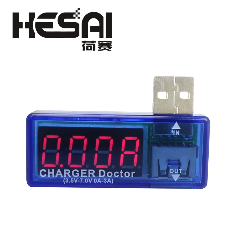 Цифровой USB тестер напряжения измеритель и силы тока для мобильного телефона