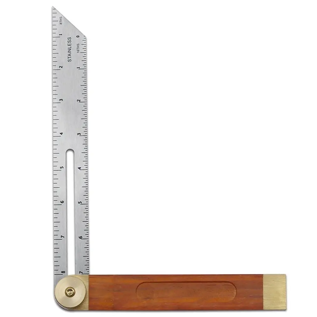 

Angle Rulers Gauges Tri Square Sliding T-Bevel With Wooden Handle Level Measuring Tool Wooden Marking Gauge