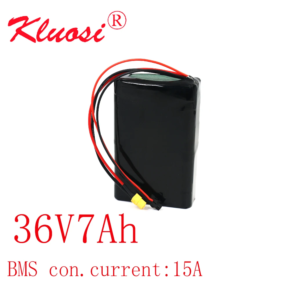 

KLUOSI 10S2P 36 в 7 А ч 450 Вт 18650 комплект литий-ионный батарей для электрического скутера, скейтборда, электровелосипеда с 15 а BMS