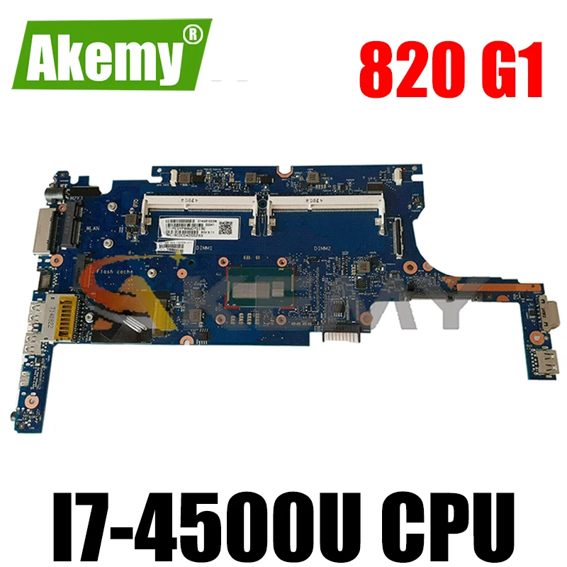 

817920-601 817920-001 аккумулятор большой емкости для HP Elitebook 820 G1 I7-4500U Материнская плата ноутбука 6050A2560501-MB-A02 SR16Z DDR3 материнская плата для ноутбука