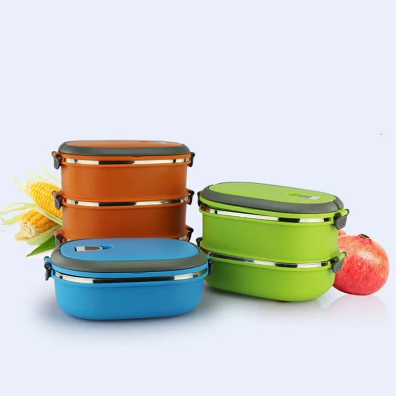 Многослойный тепловой Ланч-бокс Bento Lunchbox Твердые миски из нержавеющей стали пищевой контейнер кухонный столовая посуда с подогревом для хранения детей