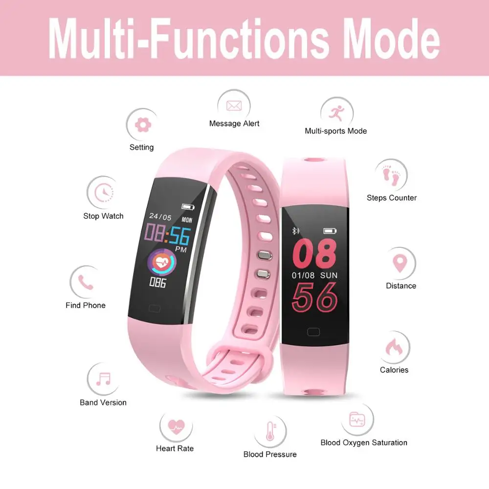 BingoFit мужские Смарт часы Bluetooth фитнес трекер сердечного ритма gps часы школьные спортивные Будильник наручные часы для Android IOS