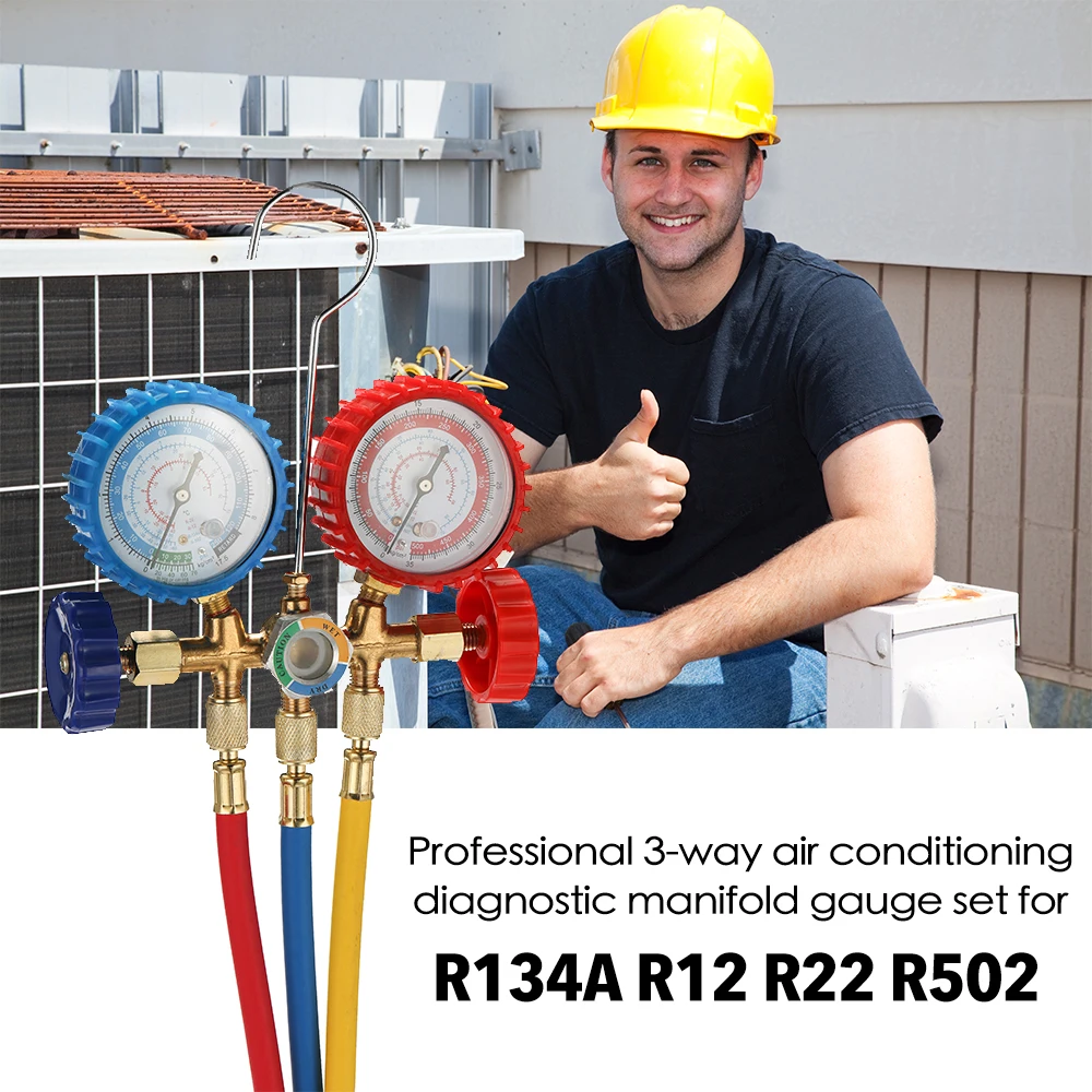 3 ходовой датчик хладагента переменного тока диагностический манометр для
