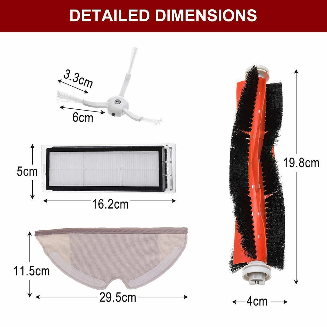 

For XIAOMI Robot Vacuum Cleaner Accessories Series Brush Kit Mop Cloths