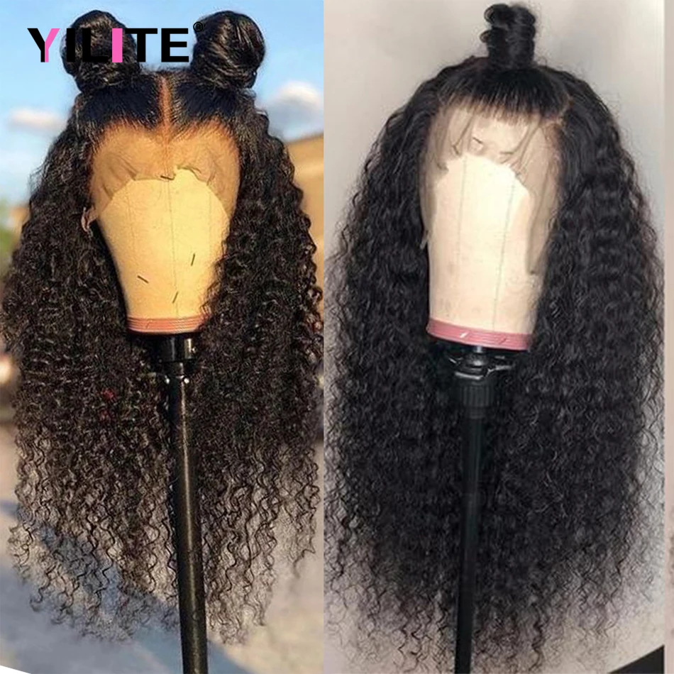 

HD Transparent Lace Frontly Wigs Pre Plucked Kinky Curly 100% Brazilian Human Hair Wig Natural 13x6 Lace Frontly Human Hair Wigs