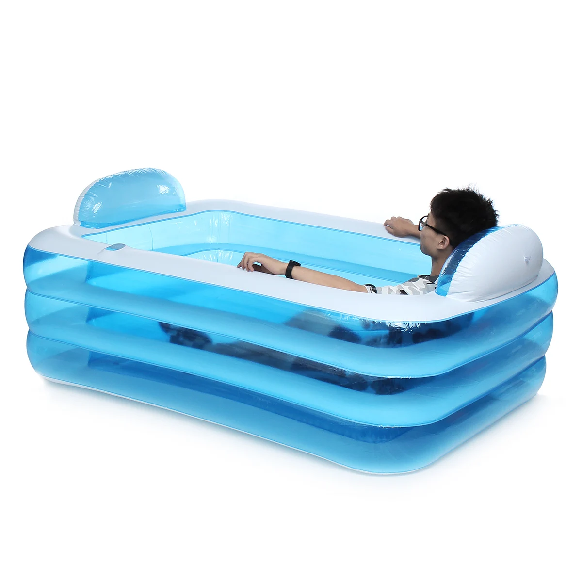 

150/180CM Inflatable Swimming Pool PVC Thickened 3-Ring Paddling Pool Bathing Tub Summer Bathtub For Adult Kids Outdoor Indoor