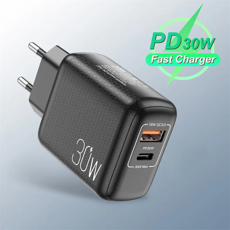 

PD 30W Type C Charger Quick Charge PD QC 3.0 Type C Fast Charging For iPhone 12 Pro Samsung Xiaomi Mobile Phone USB Wall Adapter